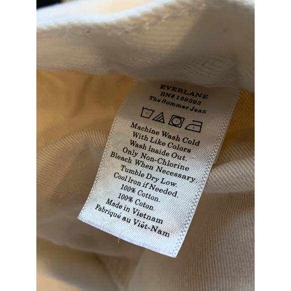 Everlane Women's The Summer Jeans Straight Leg High Rise Denim White Size 31 - Picture 4 of 6